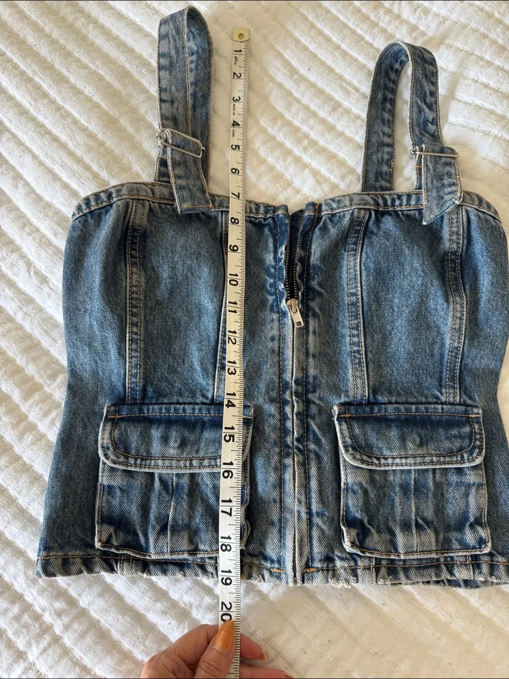 Zara Dark Blue Denim Pinafore One-Piece for Kids